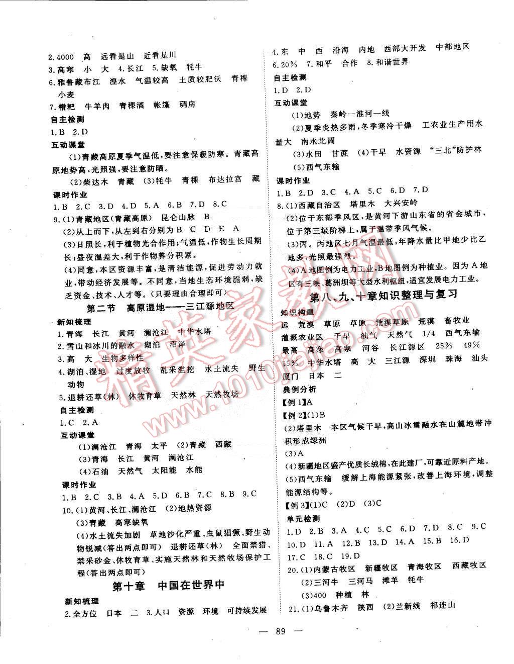 2015年探究在线高效课堂八年级地理下册 第6页