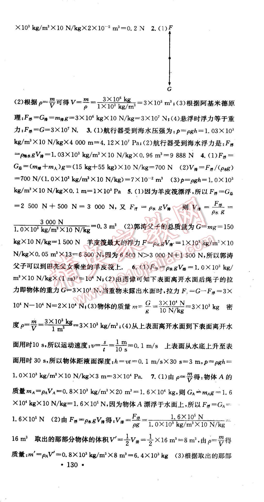 2015年名校课堂助教型教辅八年级物理下册人教版 第33页