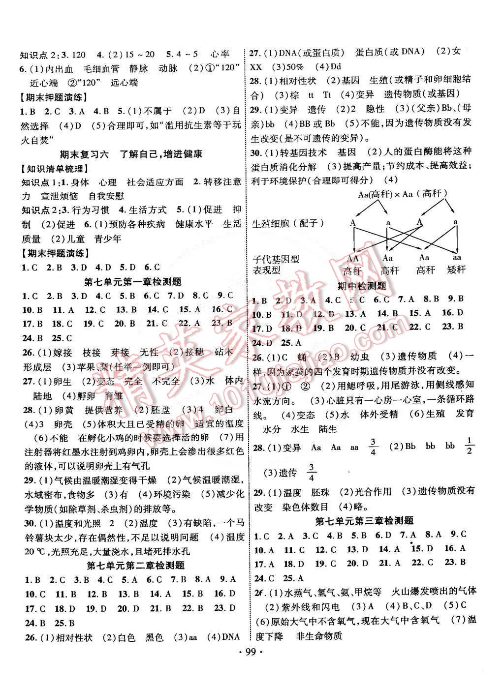 2015年暢優(yōu)新課堂八年級生物下冊人教版 第6頁