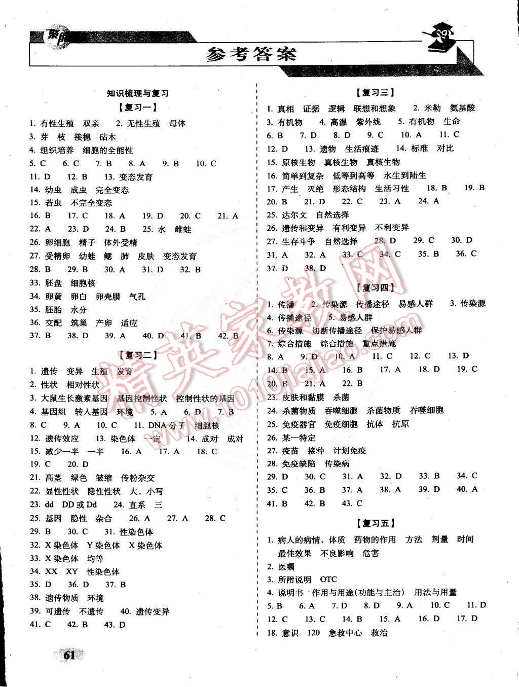 2015年聚能闖關(guān)期末復(fù)習(xí)沖刺卷八年級(jí)生物下冊(cè)人教版 第1頁(yè)