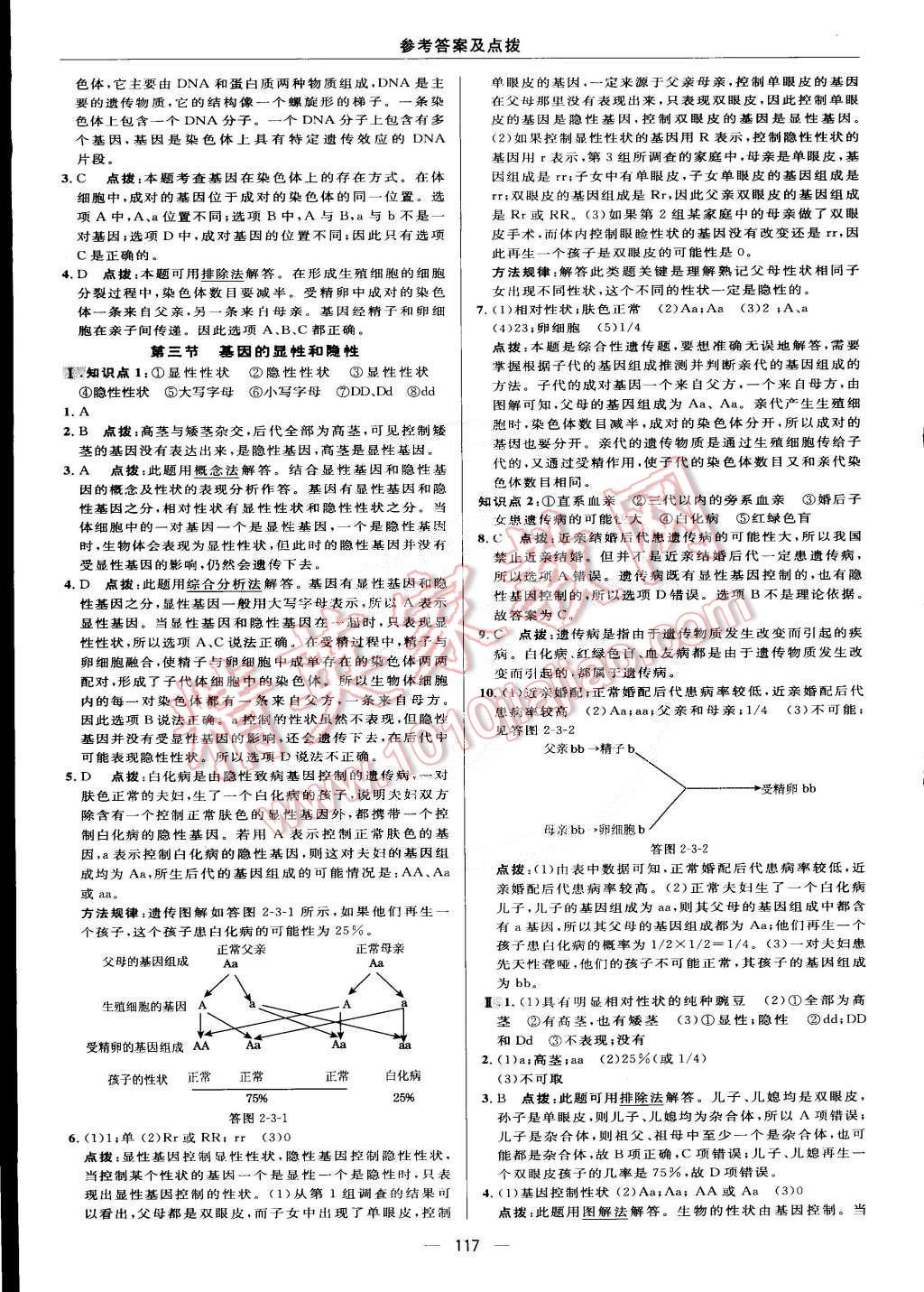 2015年綜合應用創(chuàng)新題典中點八年級生物下冊人教版 第15頁