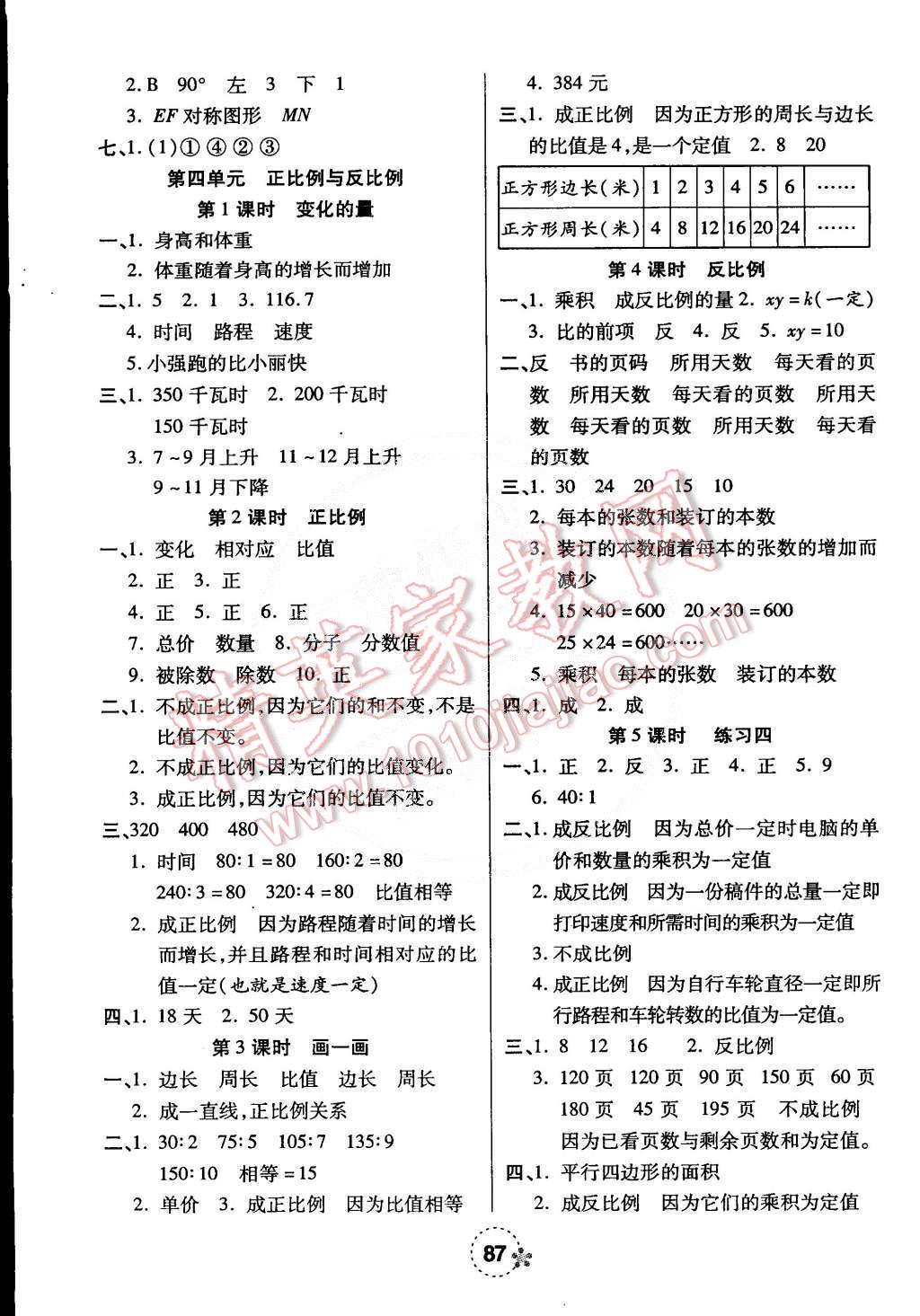 2015年奪冠新課堂隨堂練測六年級數(shù)學(xué)下冊北師大版 第3頁