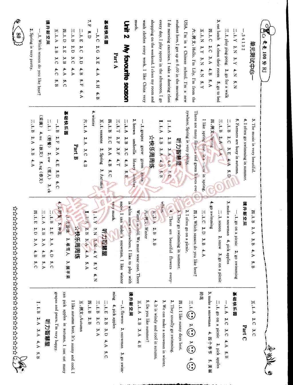 2015年天天100分優(yōu)化作業(yè)本五年級(jí)英語(yǔ)下冊(cè)人教版 第2頁(yè)