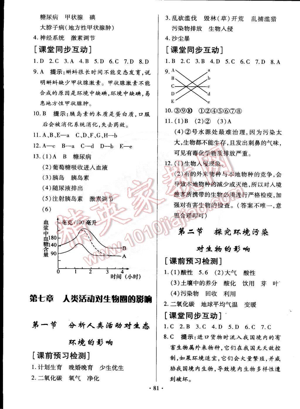 2015年名師三導(dǎo)學(xué)練考七年級生物下冊人教版 第11頁