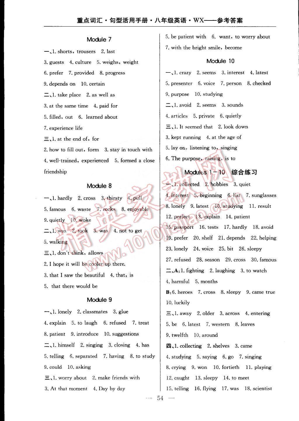 2015年勵耘書業(yè)初中英語專題精析八年級下冊外研版 第2頁