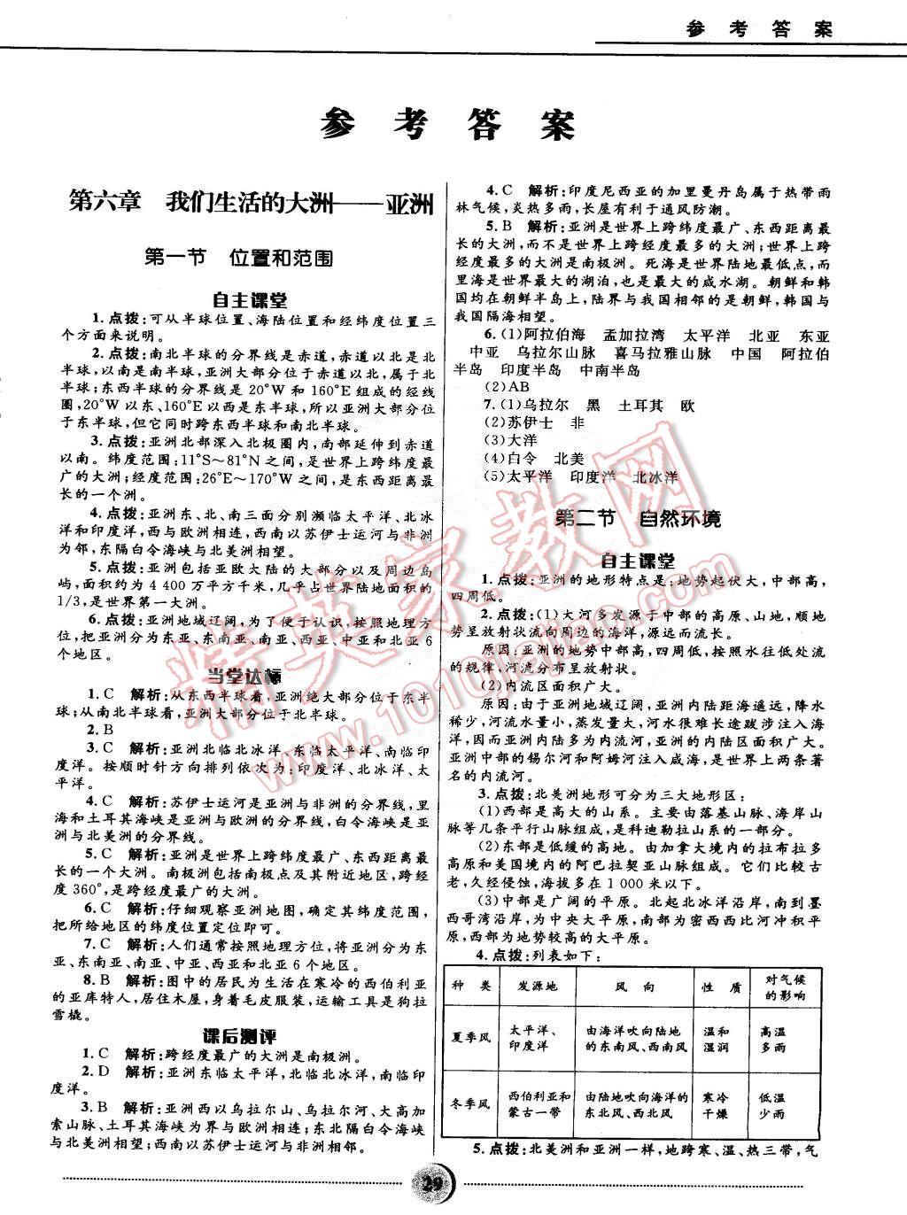 2015年奪冠百分百初中精講精練七年級地理下冊人教版 第1頁