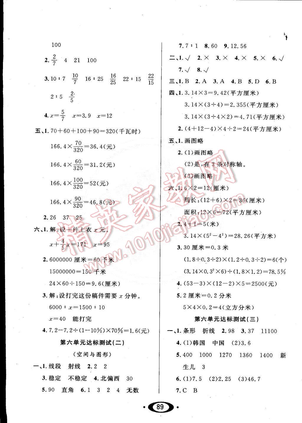 2015年1課3練培優(yōu)作業(yè)本六年級數(shù)學下冊人教版 第11頁