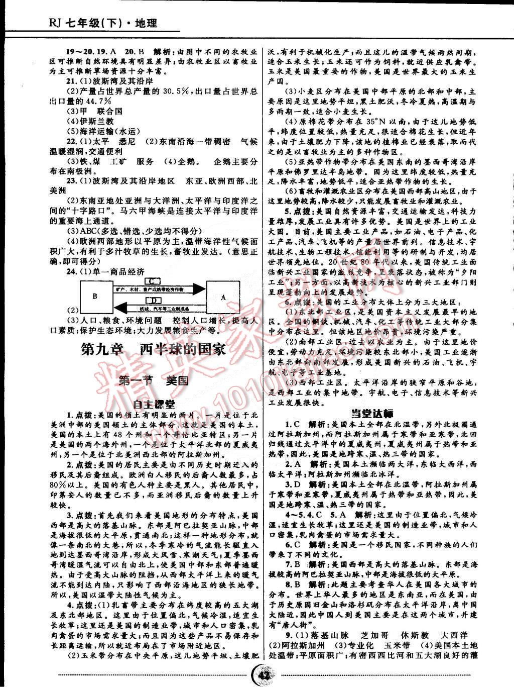 2015年奪冠百分百初中精講精練七年級(jí)地理下冊(cè)人教版 第14頁(yè)