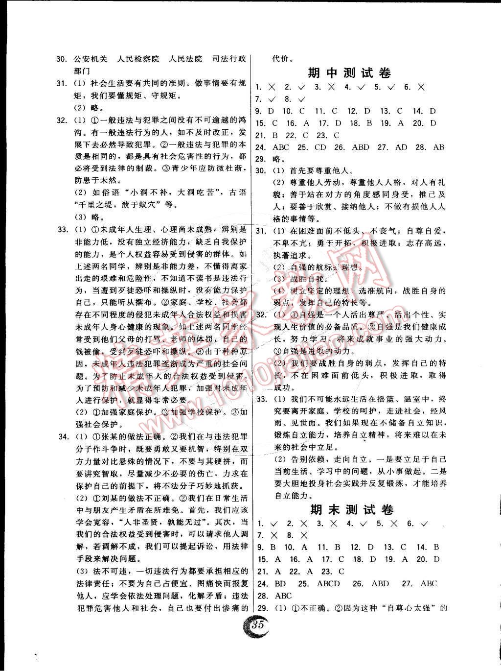 2015年北大绿卡七年级思想品德下册人教版 第11页