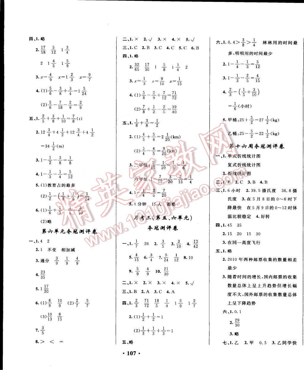 2015年期末奪冠滿分測評卷五年級數(shù)學(xué)下冊人教版 第7頁