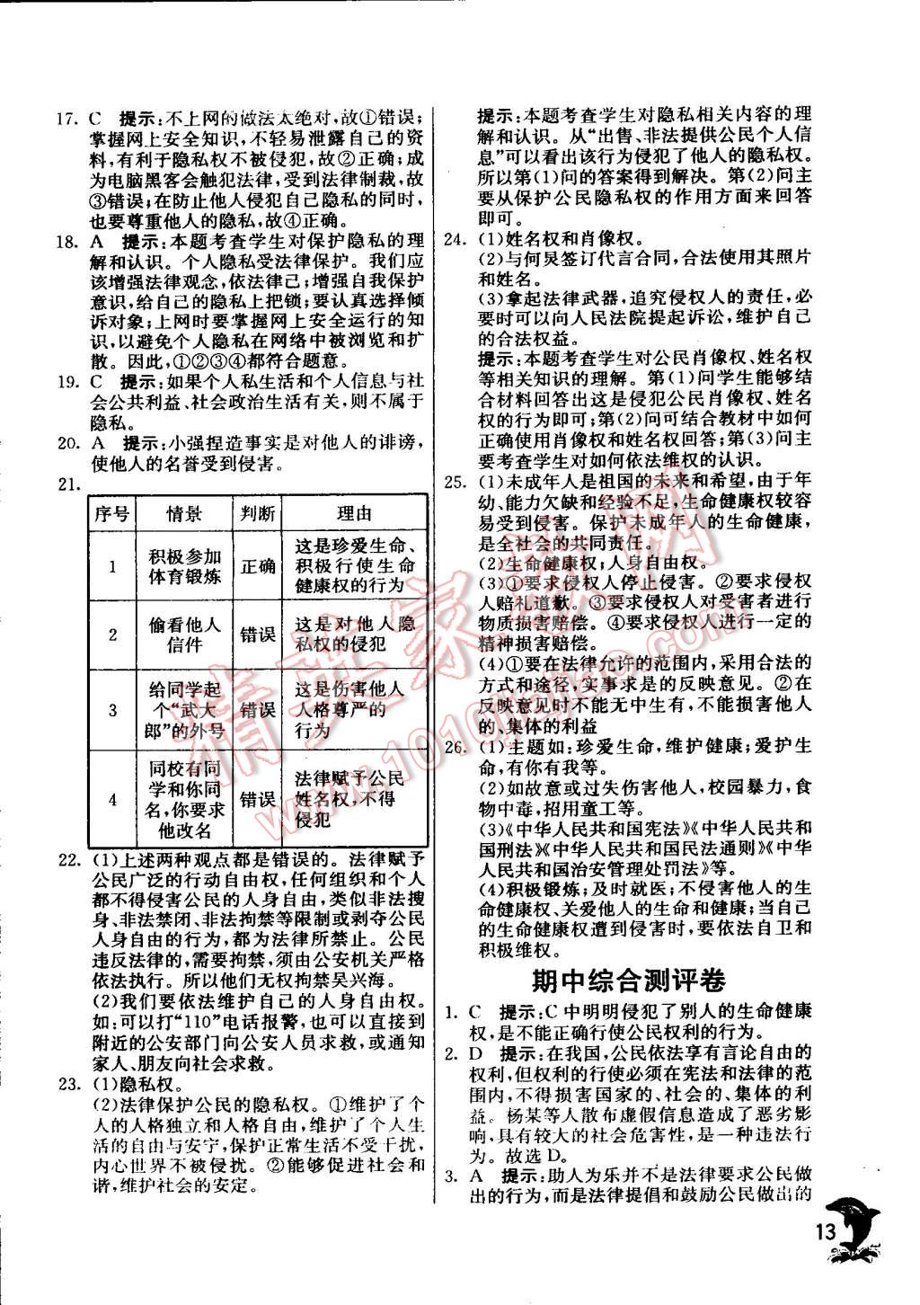 2015年實驗班提優(yōu)訓練八年級思想品德下冊人教版 第45頁