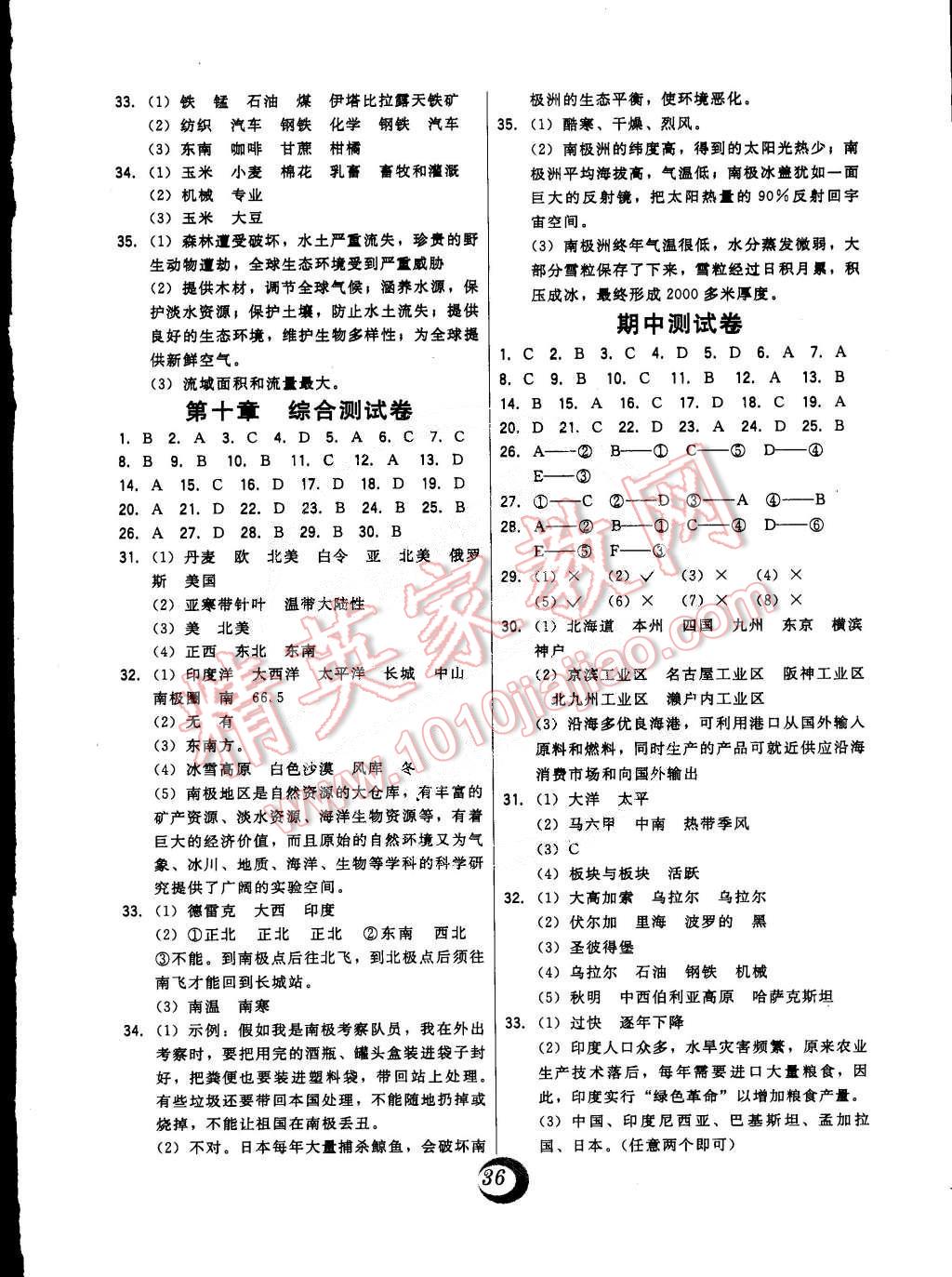 2015年北大綠卡七年級(jí)地理下冊(cè)人教版 第8頁(yè)