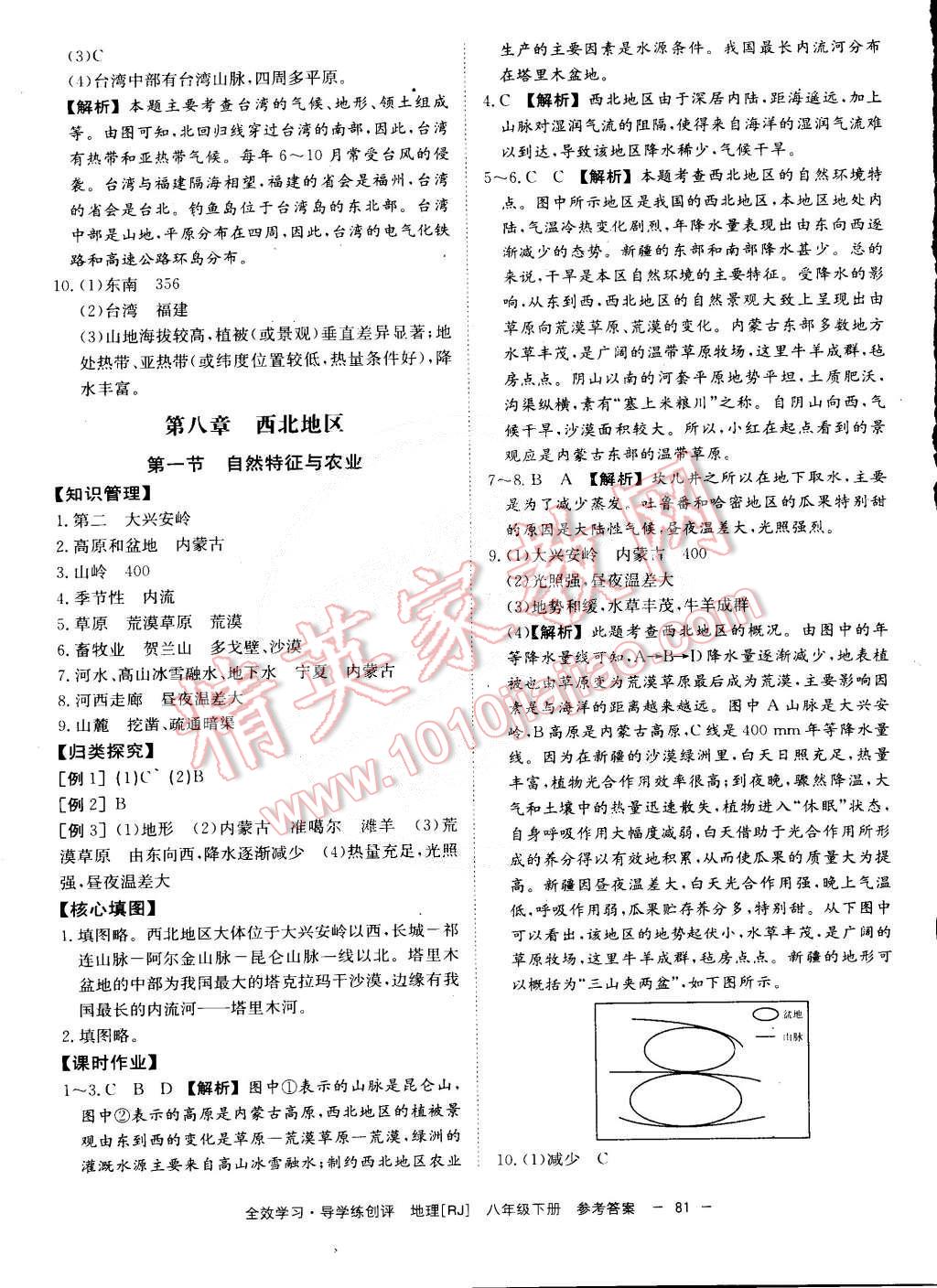 2015年全效學(xué)習(xí)八年級地理下冊人教版 第9頁