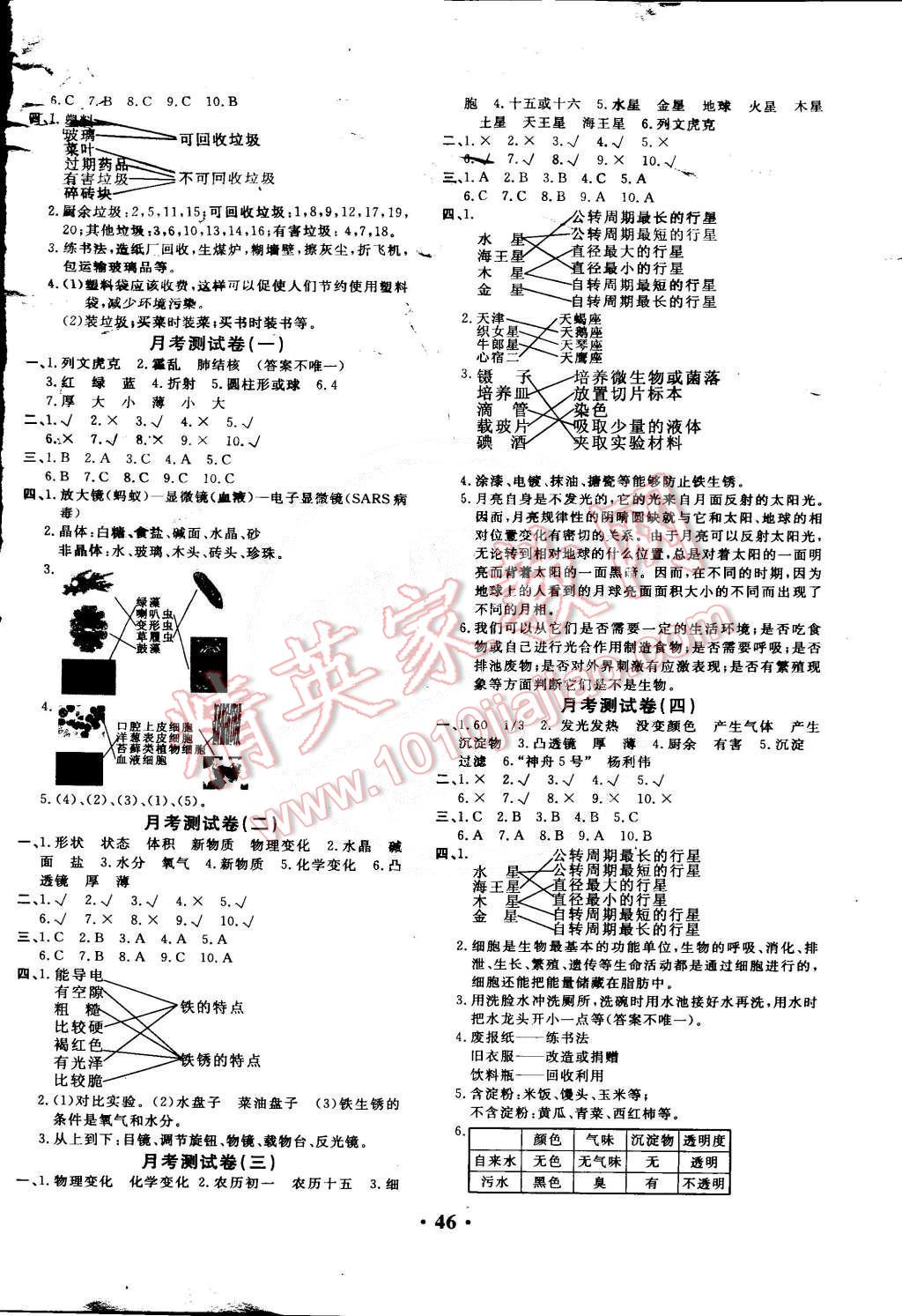 2015年百分金卷六年級(jí)科學(xué)下冊(cè)教科版 第2頁