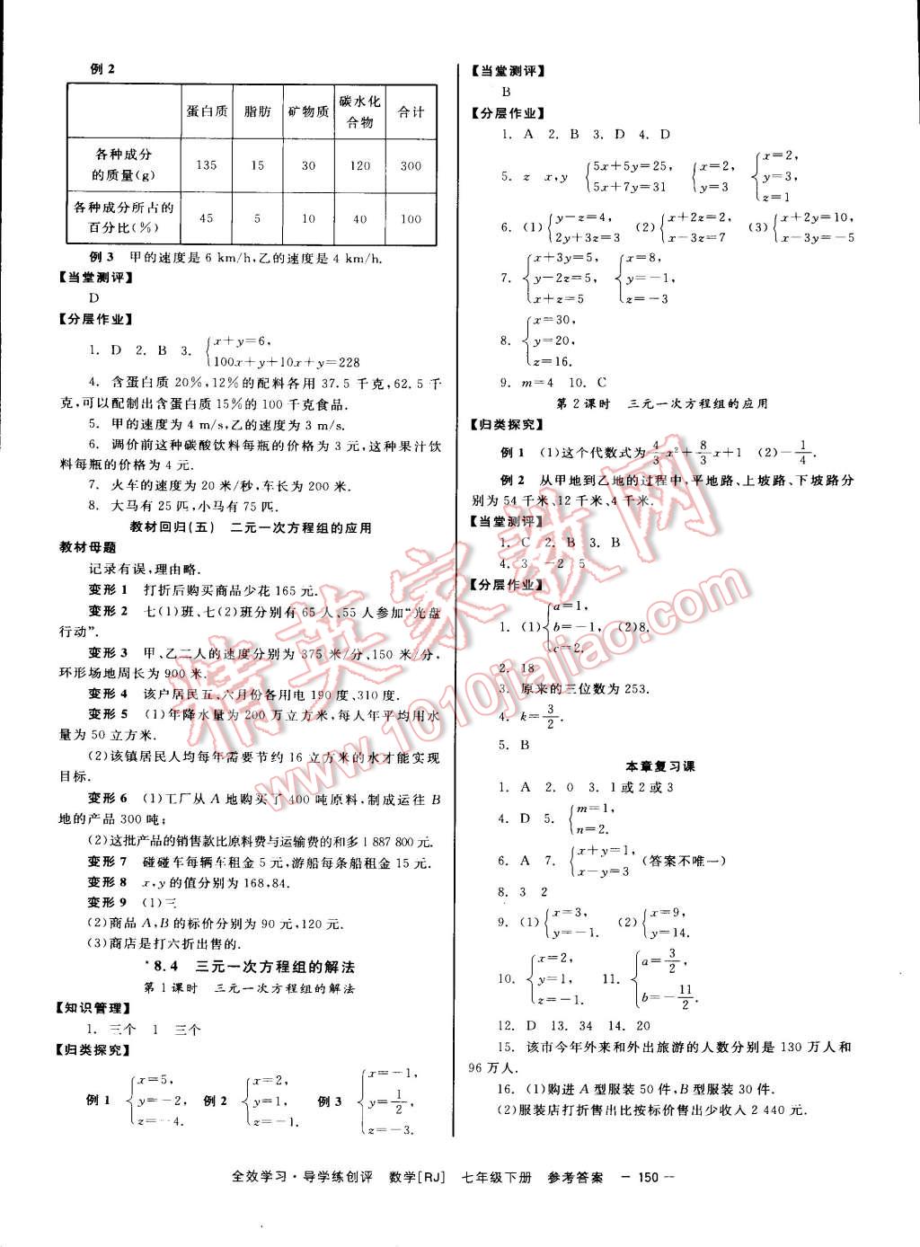 2015年全效學(xué)習(xí)七年級數(shù)學(xué)下冊人教版 第10頁