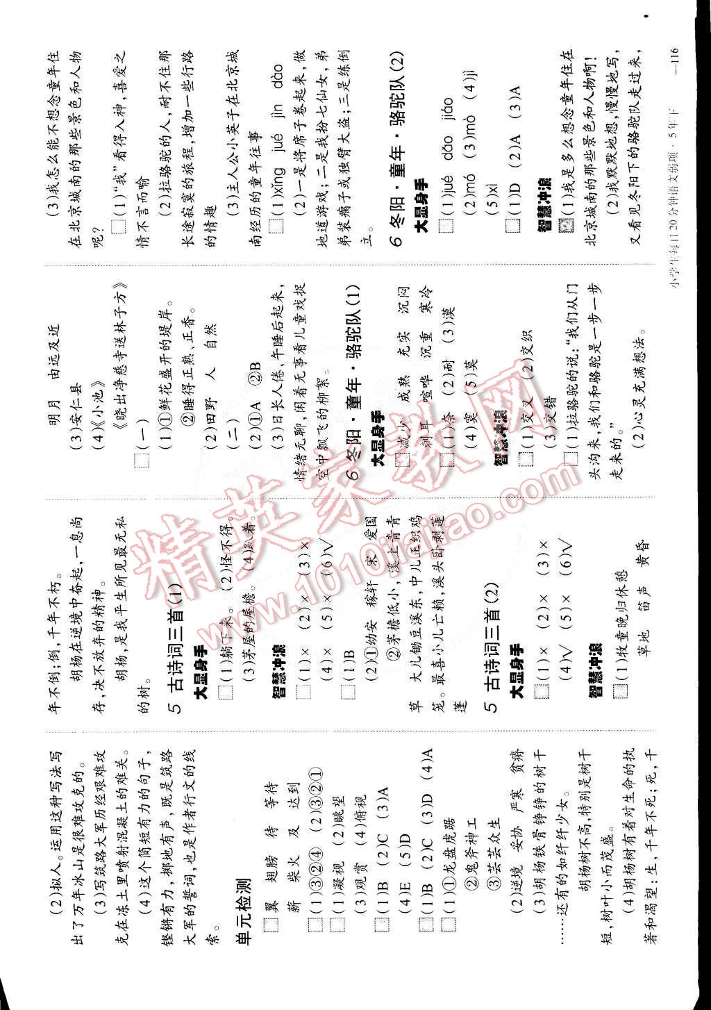 2015年小學(xué)生每日20分鐘語文弱項(xiàng)五年級下冊 第2頁