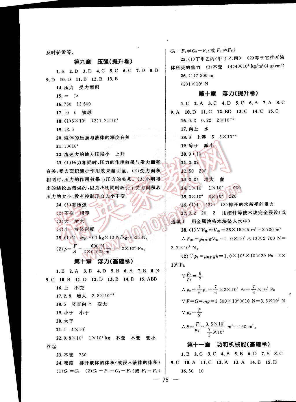 2015年奪冠百分百初中優(yōu)化測(cè)試卷八年級(jí)物理下冊(cè)人教版 第3頁(yè)