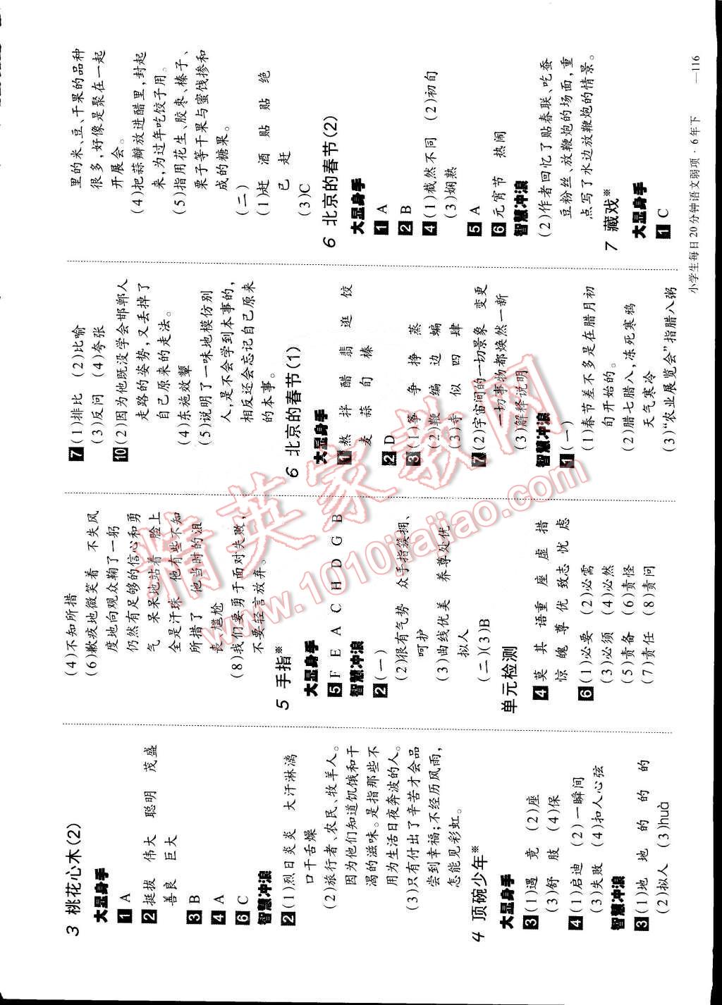 2015年小學(xué)生每日20分鐘語文弱項六年級下冊 第2頁