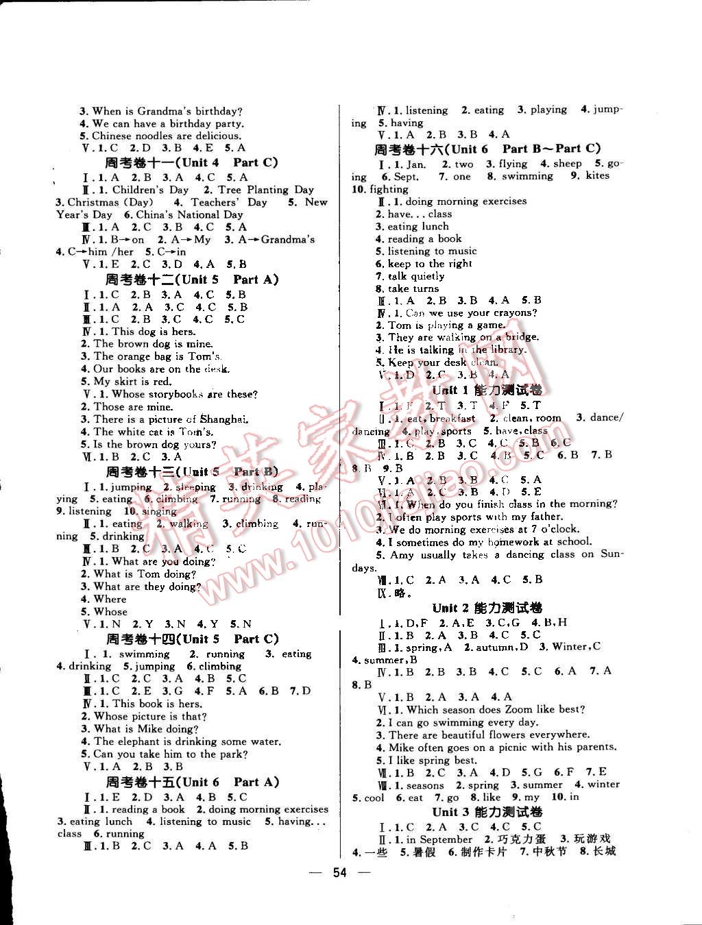 2015年天天100分小學(xué)優(yōu)化測(cè)試卷五年級(jí)英語(yǔ)下冊(cè)人教版 第2頁(yè)