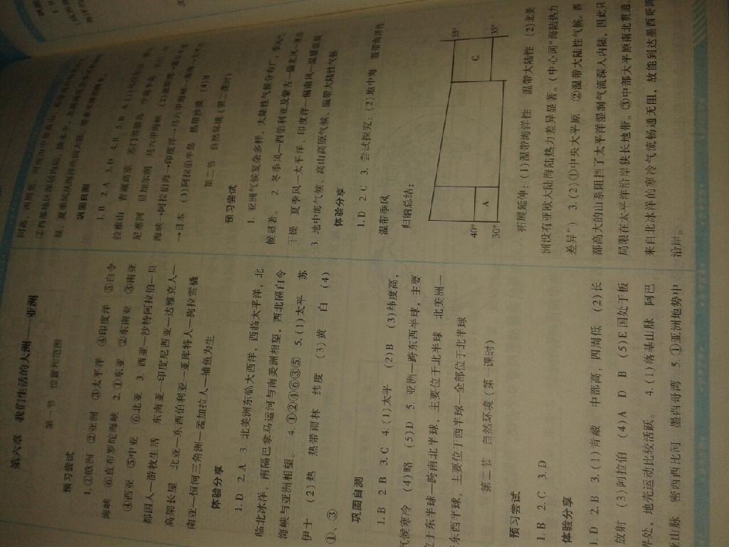 2015年课程基础训练七年级地理下册人教版湖南少年儿童出版社 第1页