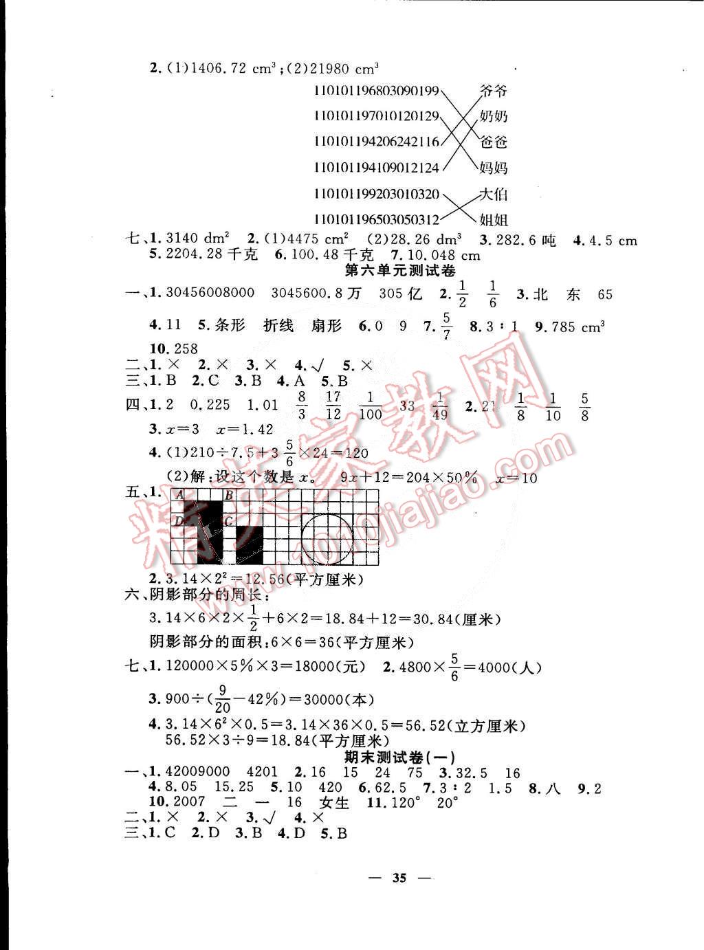 2015年英才計劃同步課時高效訓(xùn)練六年級數(shù)學(xué)下冊冀教版 第11頁