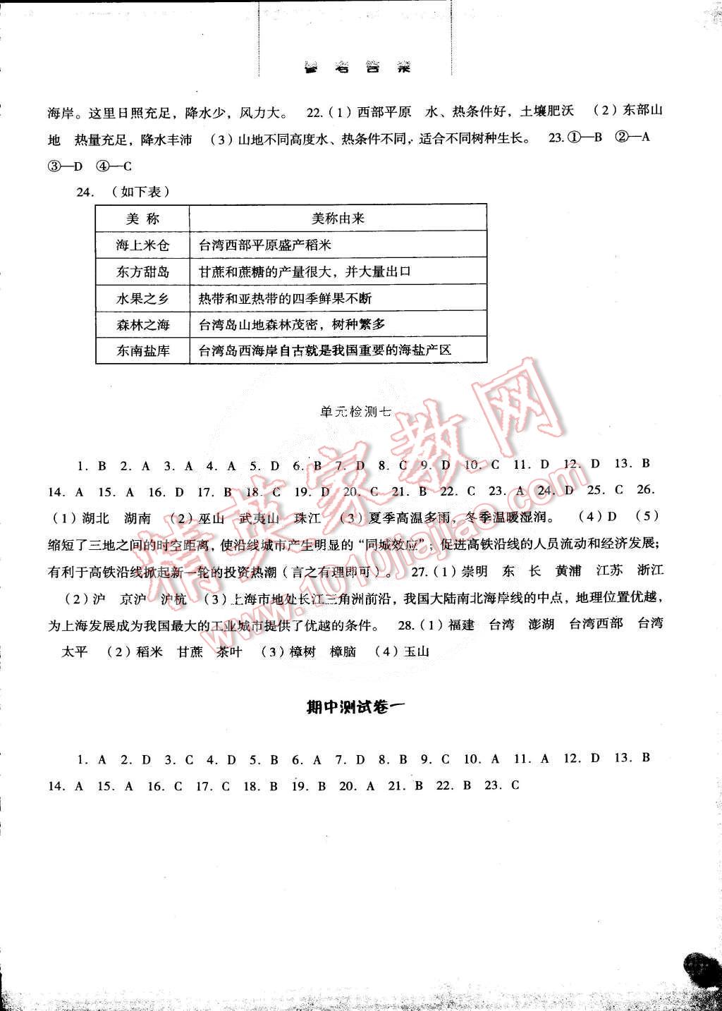 2015年同步訓(xùn)練八年級(jí)地理下冊(cè)人教版河北人民出版社 第7頁(yè)