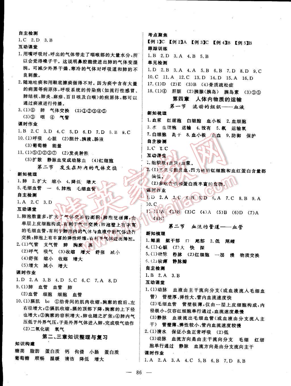 2015年探究在线高效课堂七年级生物下册 第3页