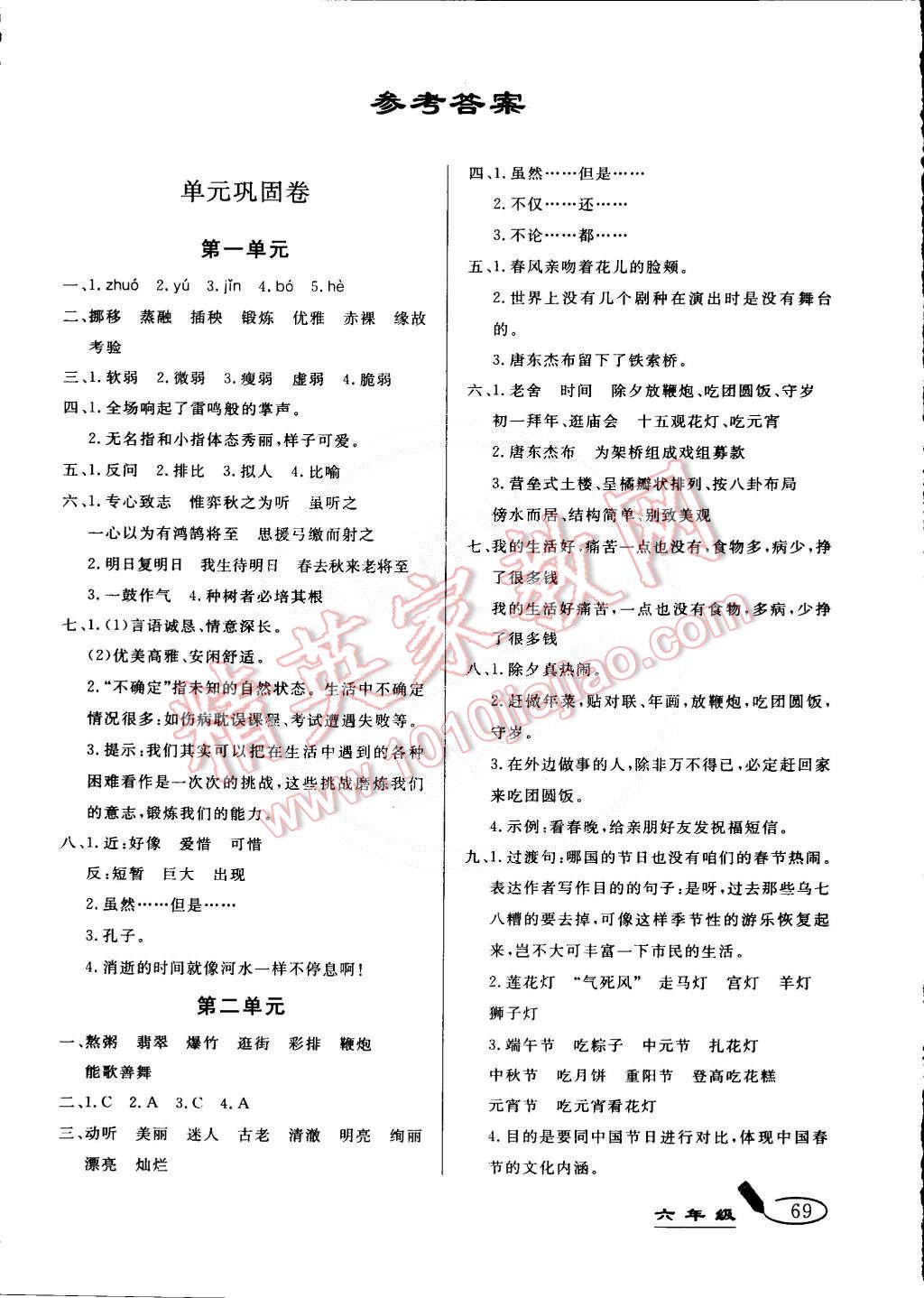 2015年亮點(diǎn)激活精編提優(yōu)大試卷六年級(jí)語(yǔ)文下冊(cè)人教版 第1頁(yè)