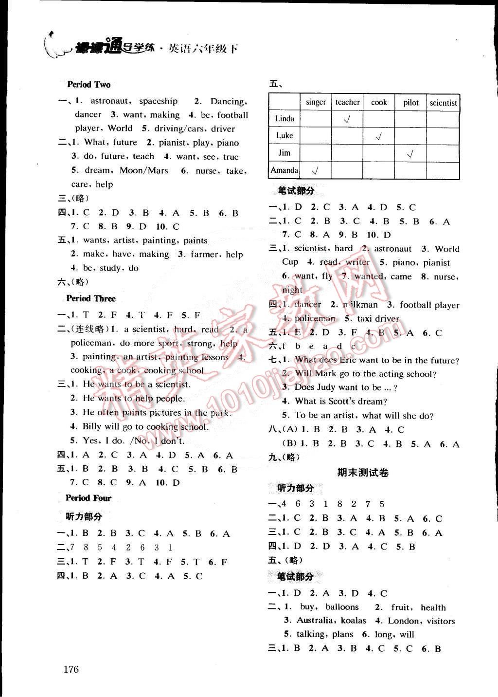 2015年课课通导学练六年级英语下册 第9页