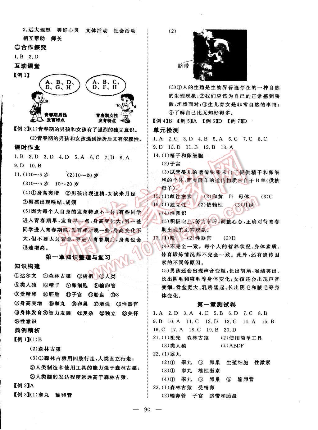 2015年351高效课堂导学案七年级生物下册 第2页