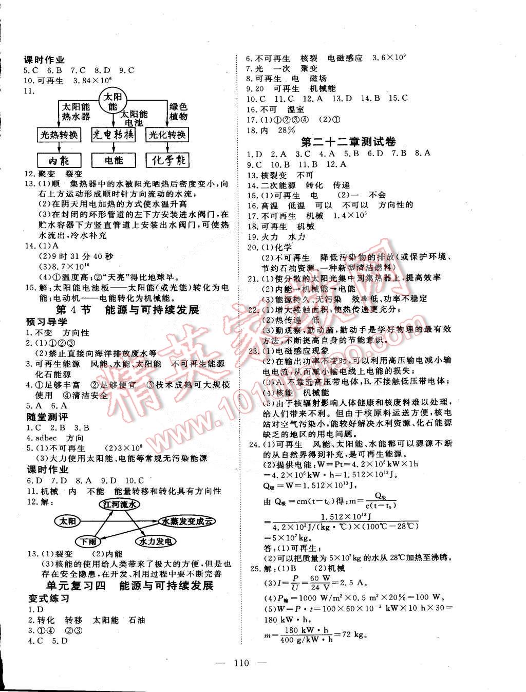 2015年351高效课堂导学案九年级物理下册 第6页