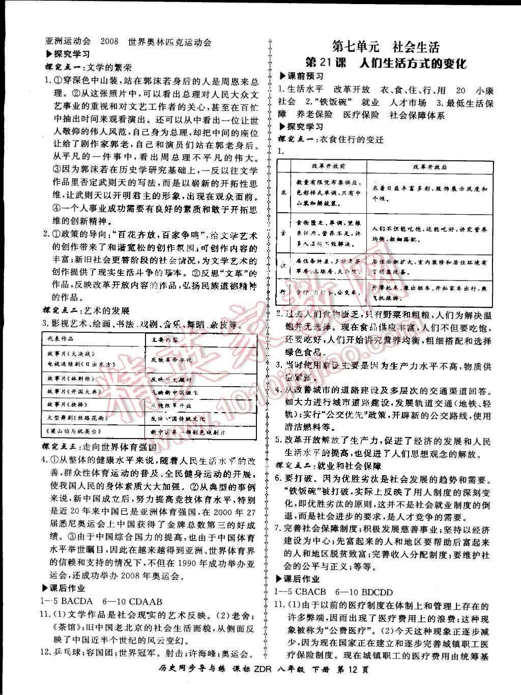 2015年新學(xué)案同步導(dǎo)與練八年級(jí)歷史下冊(cè)岳麓版 第12頁(yè)