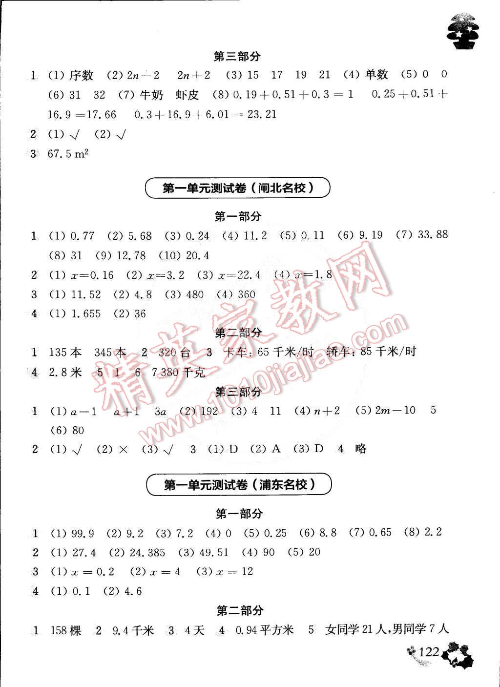 2015年上海名校名卷五年級數(shù)學(xué)第二學(xué)期 第2頁