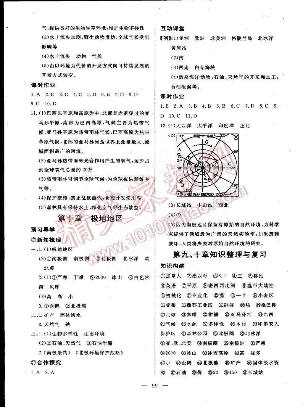 2015年351高效課堂導學案七年級地理下冊 第15頁