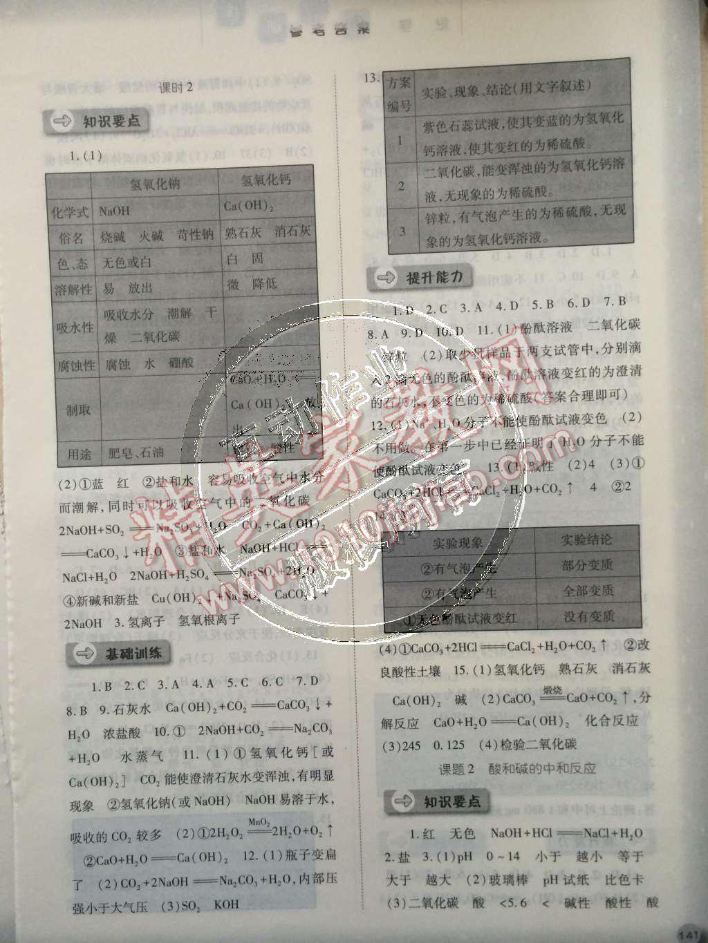 2015年同步训练九年级化学下册人教版河北人民出版社 第10页