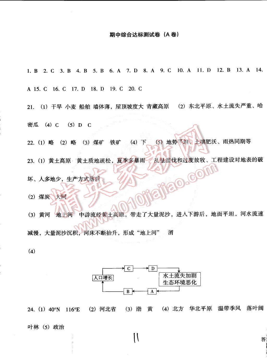 2015年單元加期末復(fù)習(xí)與測(cè)試八年級(jí)地理下冊(cè)人教版 第11頁(yè)