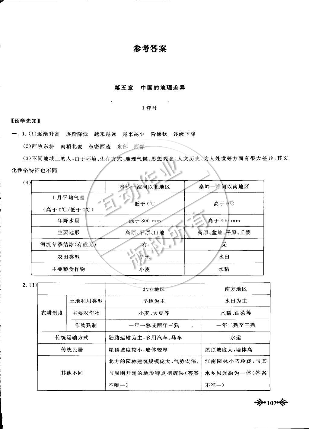 2015年自主学习当堂反馈八年级地理下册人教版 第1页