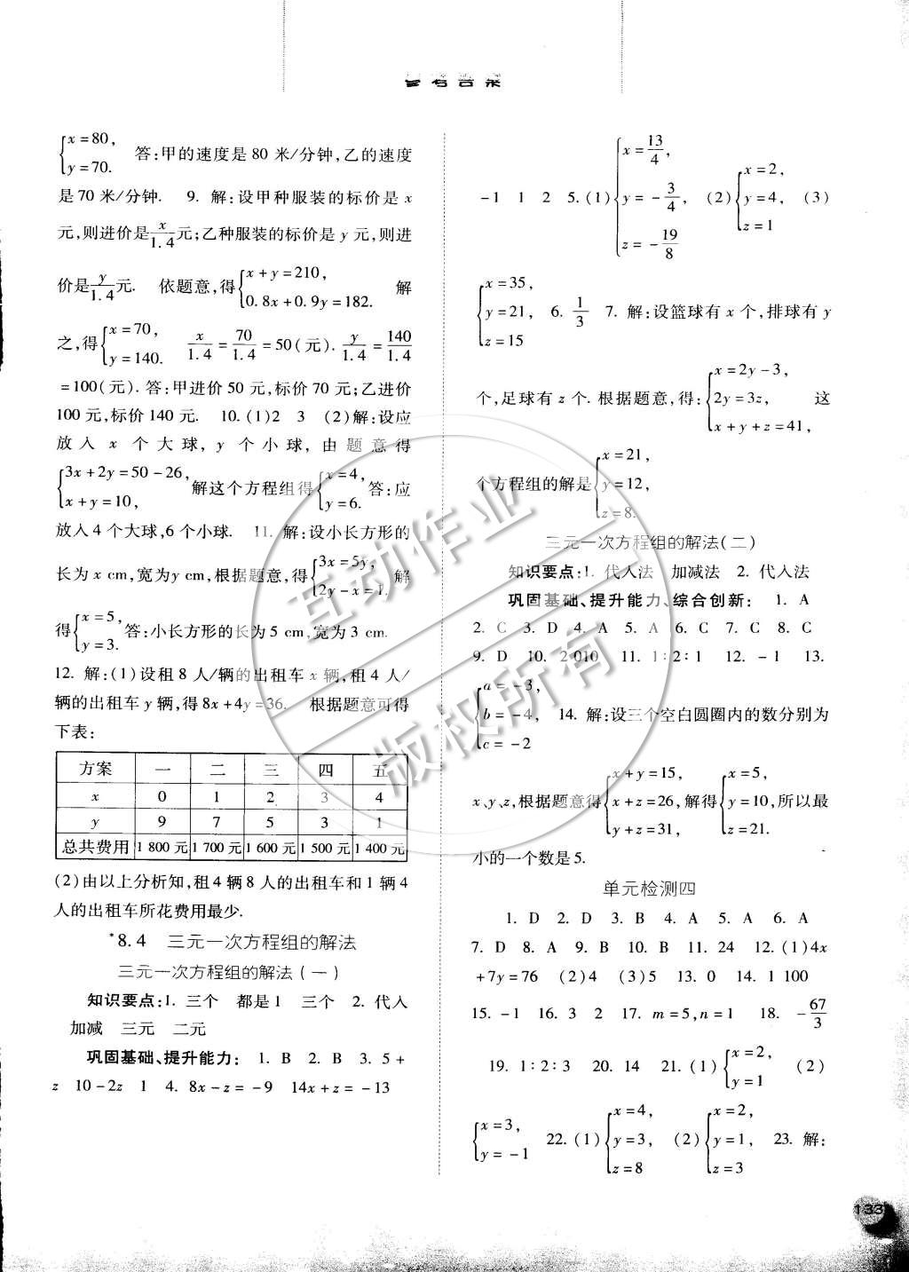 2015年同步訓(xùn)練七年級數(shù)學(xué)下冊人教版河北人民出版社 第9頁