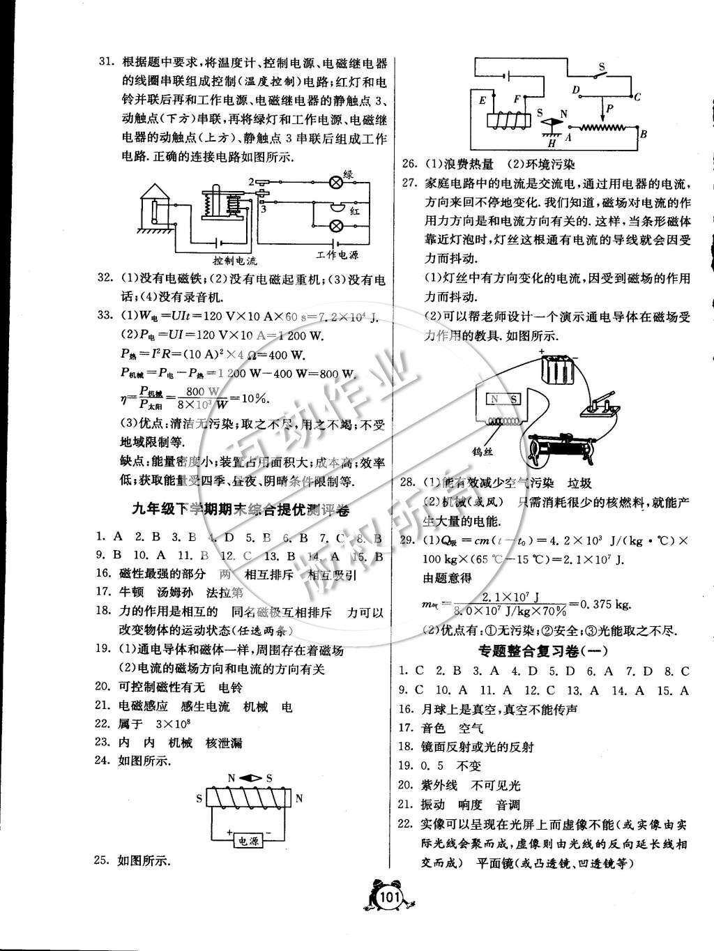 2015年單元雙測全程提優(yōu)測評卷九年級物理下冊人教版 第5頁