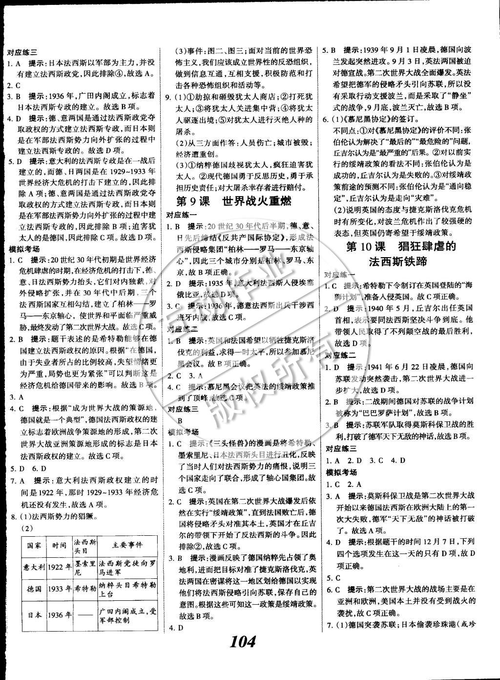 2014年全優(yōu)課堂考點(diǎn)集訓(xùn)與滿分備考九年級(jí)歷史全一冊(cè)下 第4頁(yè)