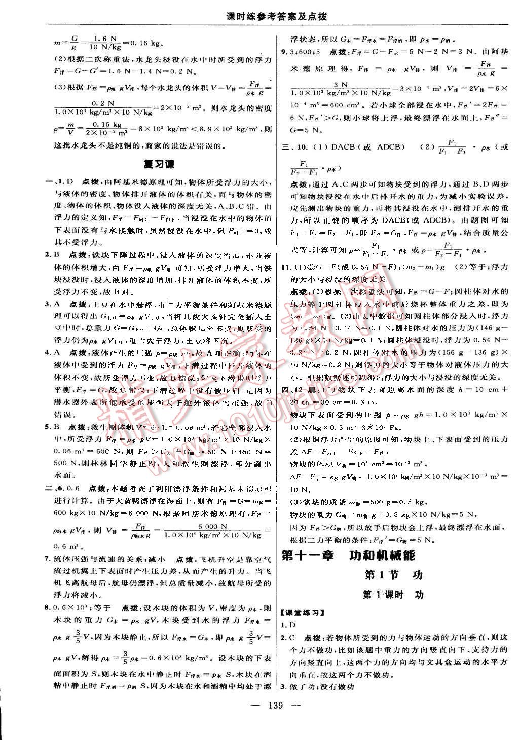 2015年點(diǎn)撥訓(xùn)練八年級物理下冊人教版 第21頁