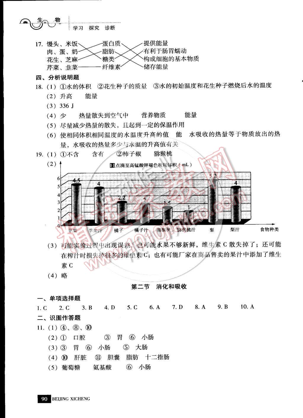 2015年學(xué)習(xí)探究診斷七年級生物下冊 第3頁