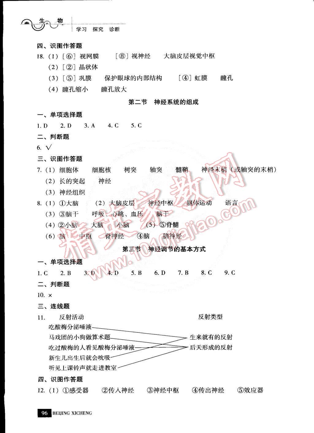 2015年學(xué)習(xí)探究診斷七年級(jí)生物下冊 第9頁