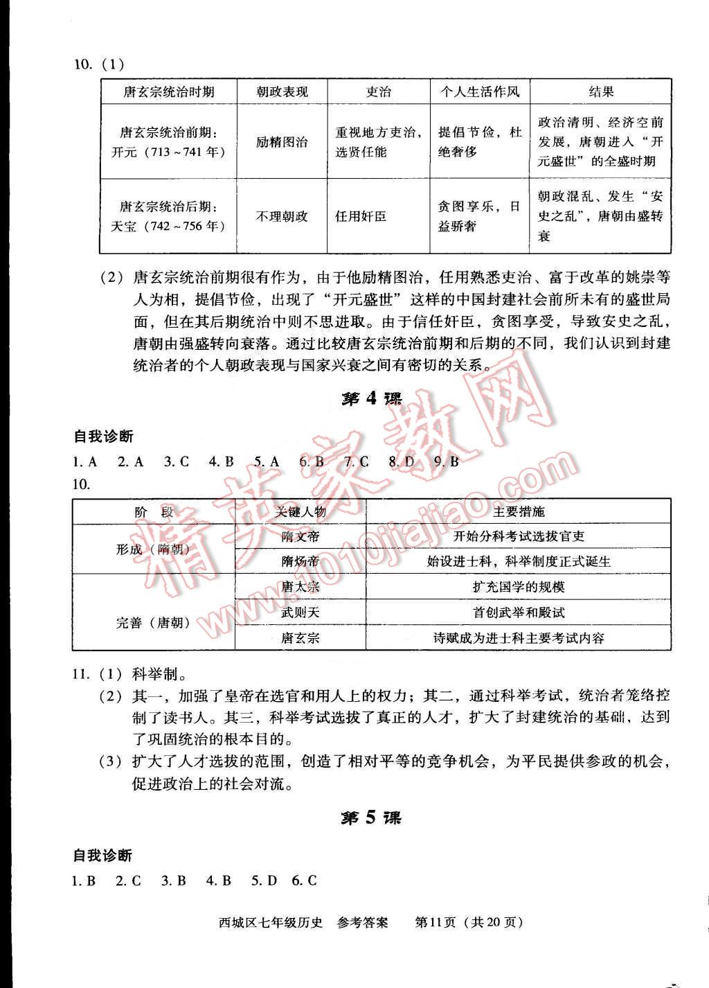 2014年學習探究診斷七年級歷史全一冊 第11頁