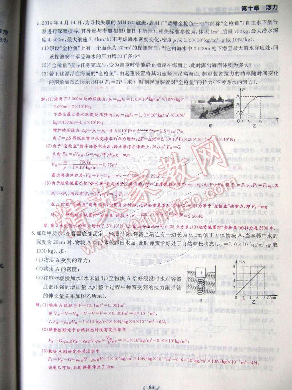 2015年乐学课堂课时学讲练八年级物理下册人教版 第83页