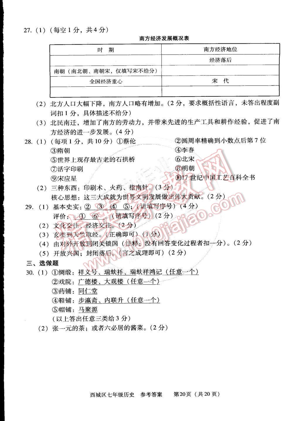 2014年學(xué)習(xí)探究診斷七年級歷史全一冊 第20頁