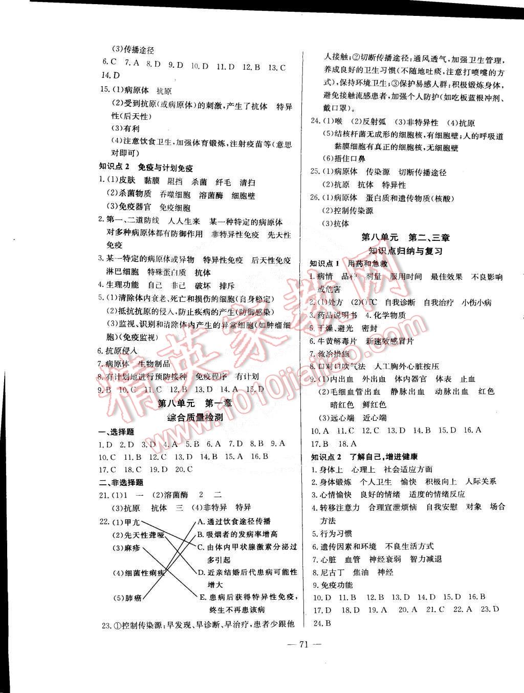 2015年精彩考評單元測評卷八年級生物下冊人教版 第7頁