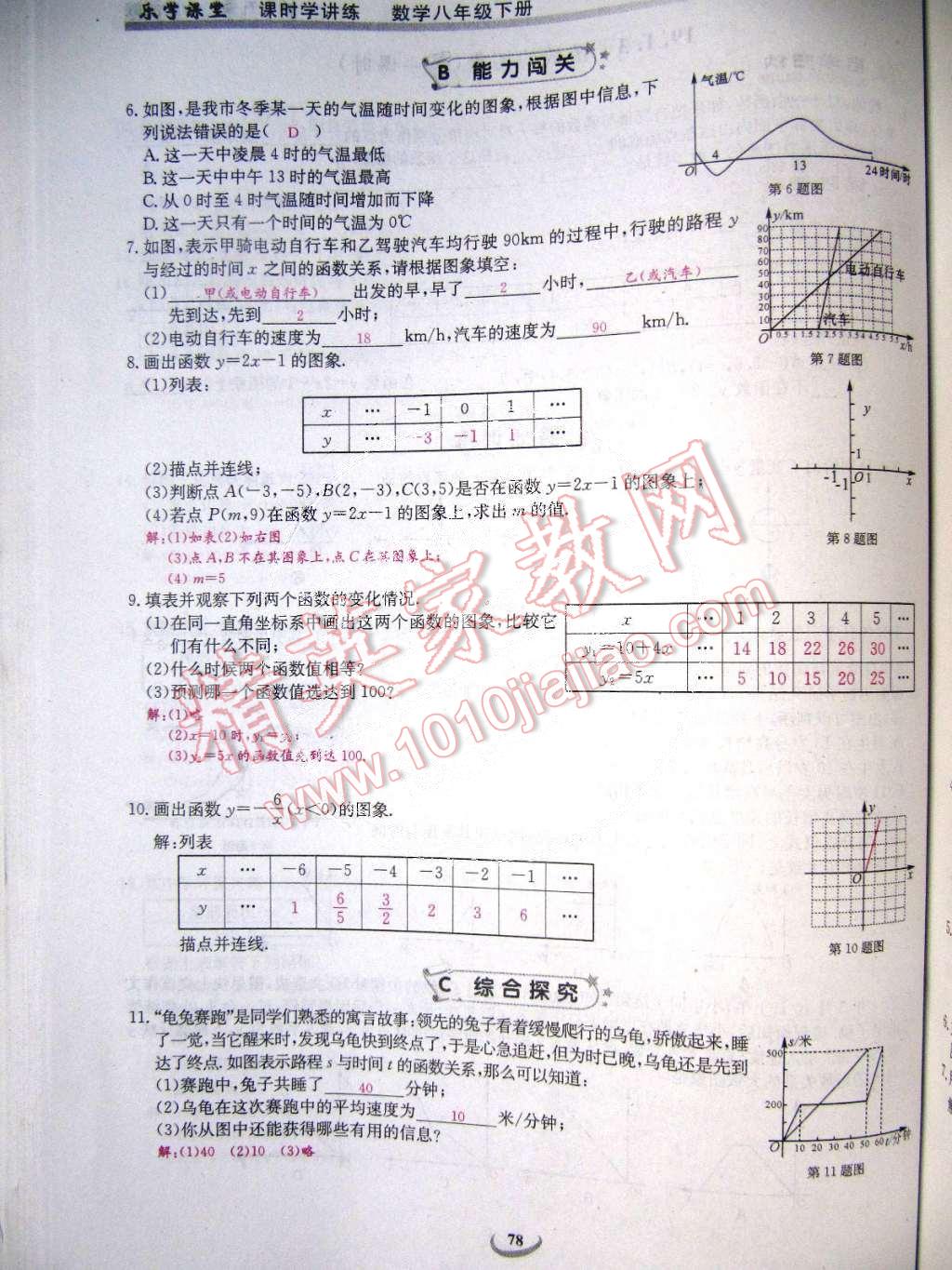 2015年乐学课堂课时学讲练八年级数学下册人教版 第78页