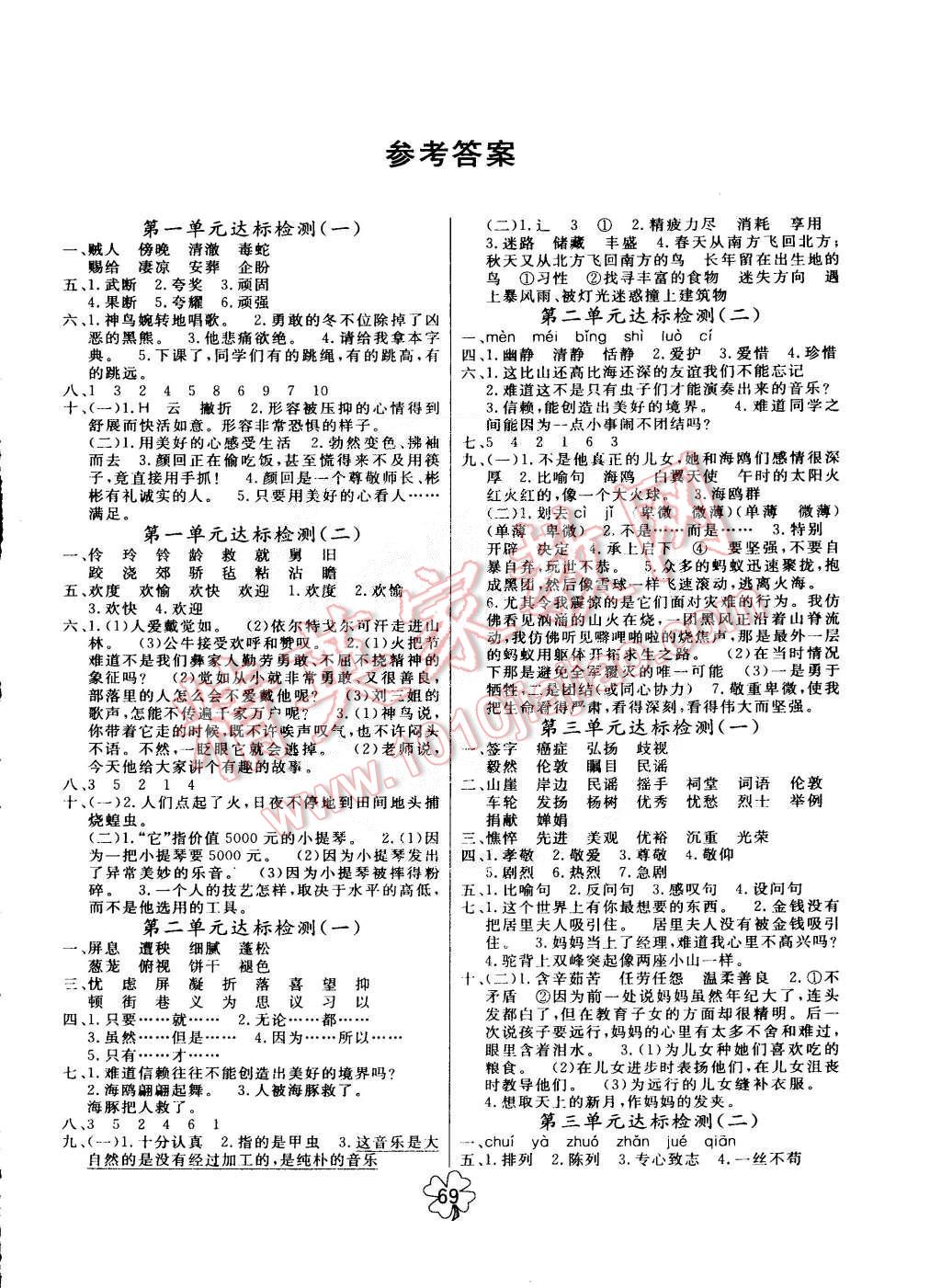 2015年名师名校全能金卷五年级语文下册语文版 第1页