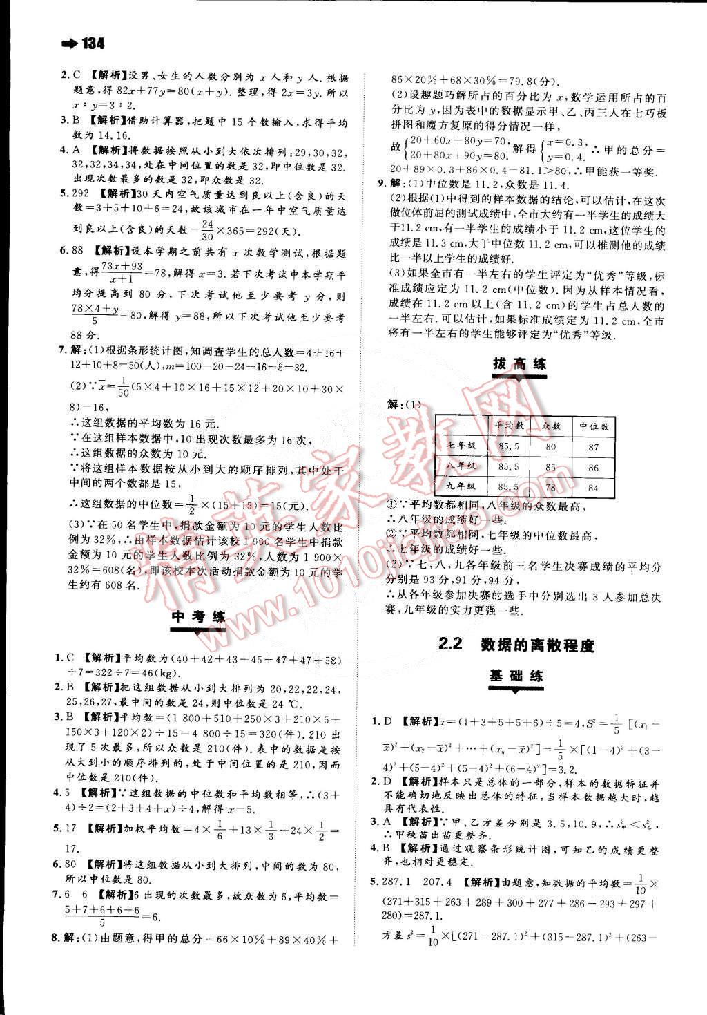 2015年一本八年級數(shù)學(xué)下冊滬科版 第28頁